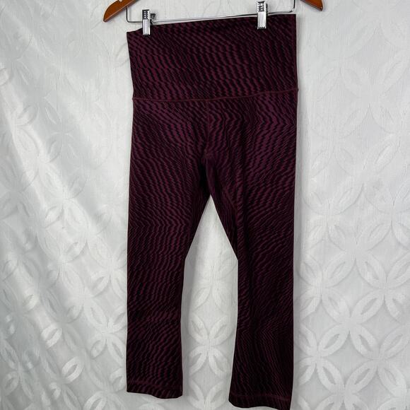 Lululemon Wunder Under Crop Hi-Rise Full-On Luon Shifted‎ Horizon Size 8 - Picture 4 of 7